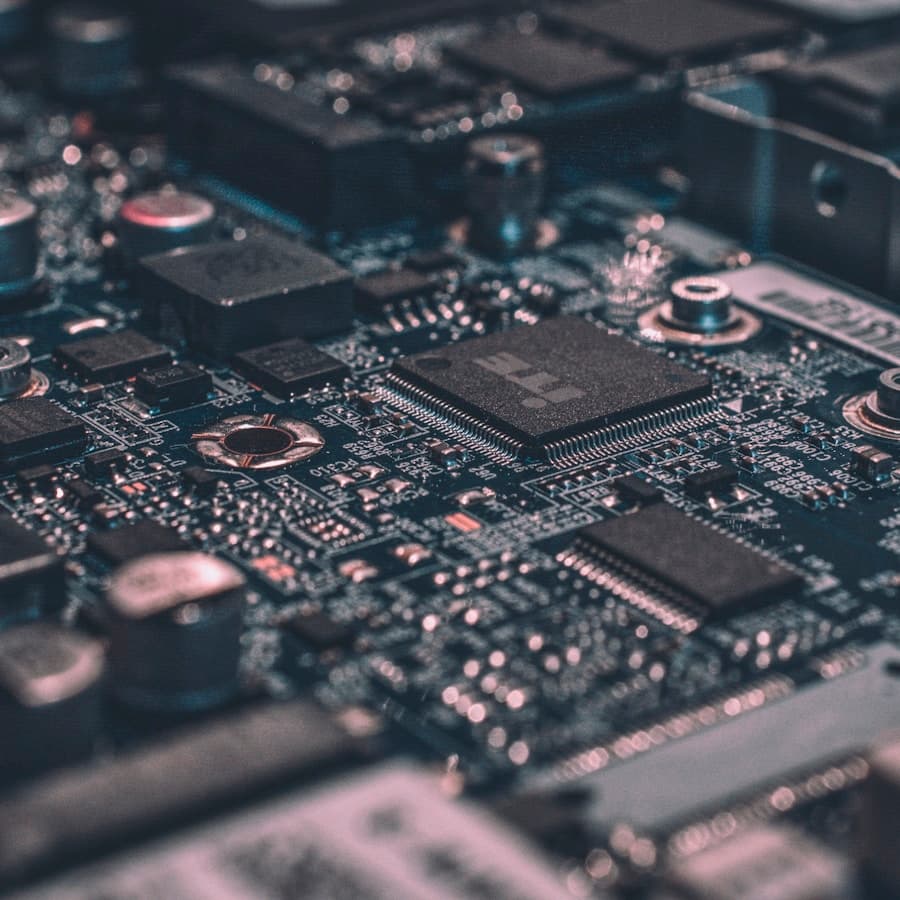 Processador e circuito em close